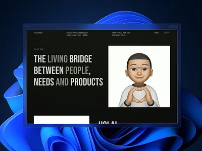 Personal Portfolio About Us Page app design typography ui ux