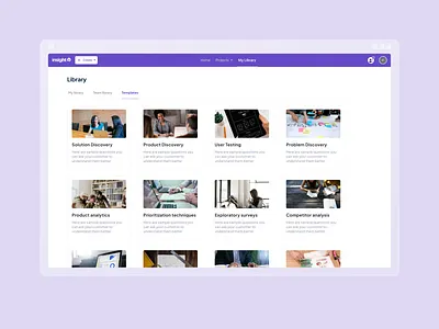 Insight 7 Library Templates app design typography ui ux