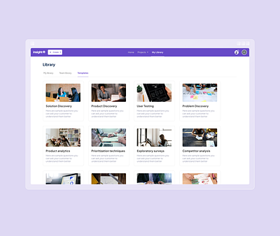 Insight 7 Library Templates app design typography ui ux
