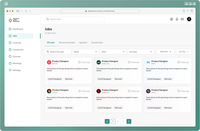 Enterprise Job Board app design typography ui ux