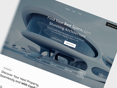 Property Finder Website Design home booking landing page design luxury villa online booking product design property finder website real estate real estate website design ui ux website design