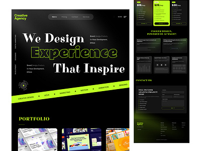 Creative Agency Landing Page agency creative agency landing page portfolio ui ux