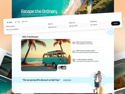Traveling Website Design minimal design modern website travel agency travel app travel blog travel blogger travel guide travel landing page travel web travel website traveling trip planner website design