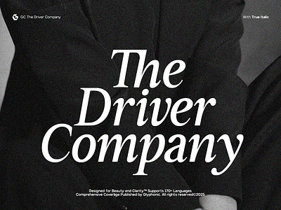 GC Driver Company - Serif Italic Font 70s 80s 90s branding clean design elegant elegant font font glyph glyphonic graphic design illustration italic logo luxury modern poster serif