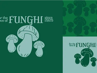 Funghi brand branding clean concept design designer illustration illustrator logo