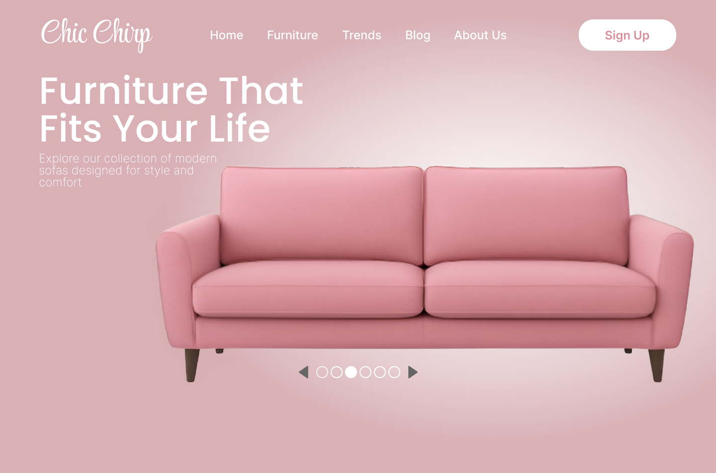 Furniture Website Design Animation animation design figma furniture graphic design illustration mobile design ui ux website design