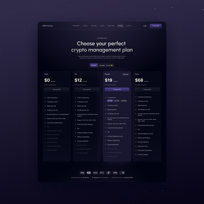 Pricing | Dark Theme UI branding clean design dailyui dark theme design illustration logo pricing product design ui ux web design