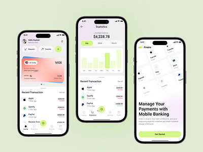 Finans - Fintech Mobile App Design 2025 banking banking mobile app credit card digital waller digital wallet finance fintech fintech mobile fintech mobile app home mobile mobile app mobile banking app mobile wallet app onboarding statistics trendy ui wallet