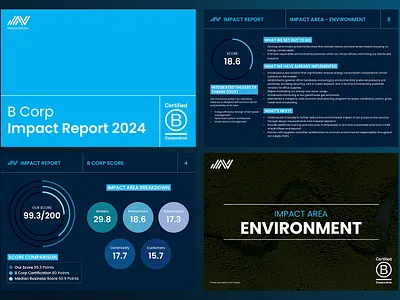 B Corp Impact Report design graphic design typography