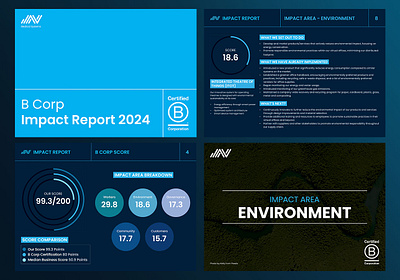 B Corp Impact Report design graphic design typography