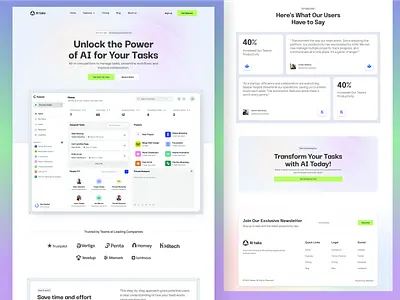 Website for a SaaS Product animation arifbillah benefits bold typography creative design homepage minimal product saas service software startup ui user interface ux web webapp website