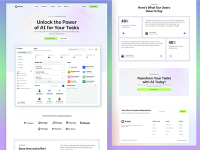 Website for a SaaS Product animation arifbillah benefits bold typography creative design homepage minimal product saas service software startup ui user interface ux web webapp website