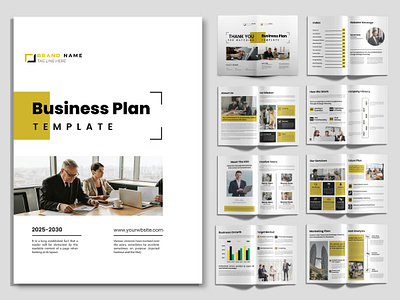 Business Plan Template flyer landscape brochure