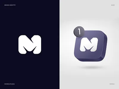 Letter M - Logo Mark for Mimro Studio brand brand design brand identity branding creative m logo design graphic design graphic design letter logo letter m logo lettermark logo logo design logo inspiration logo mark logomark m logo minimal modern logo visual identity