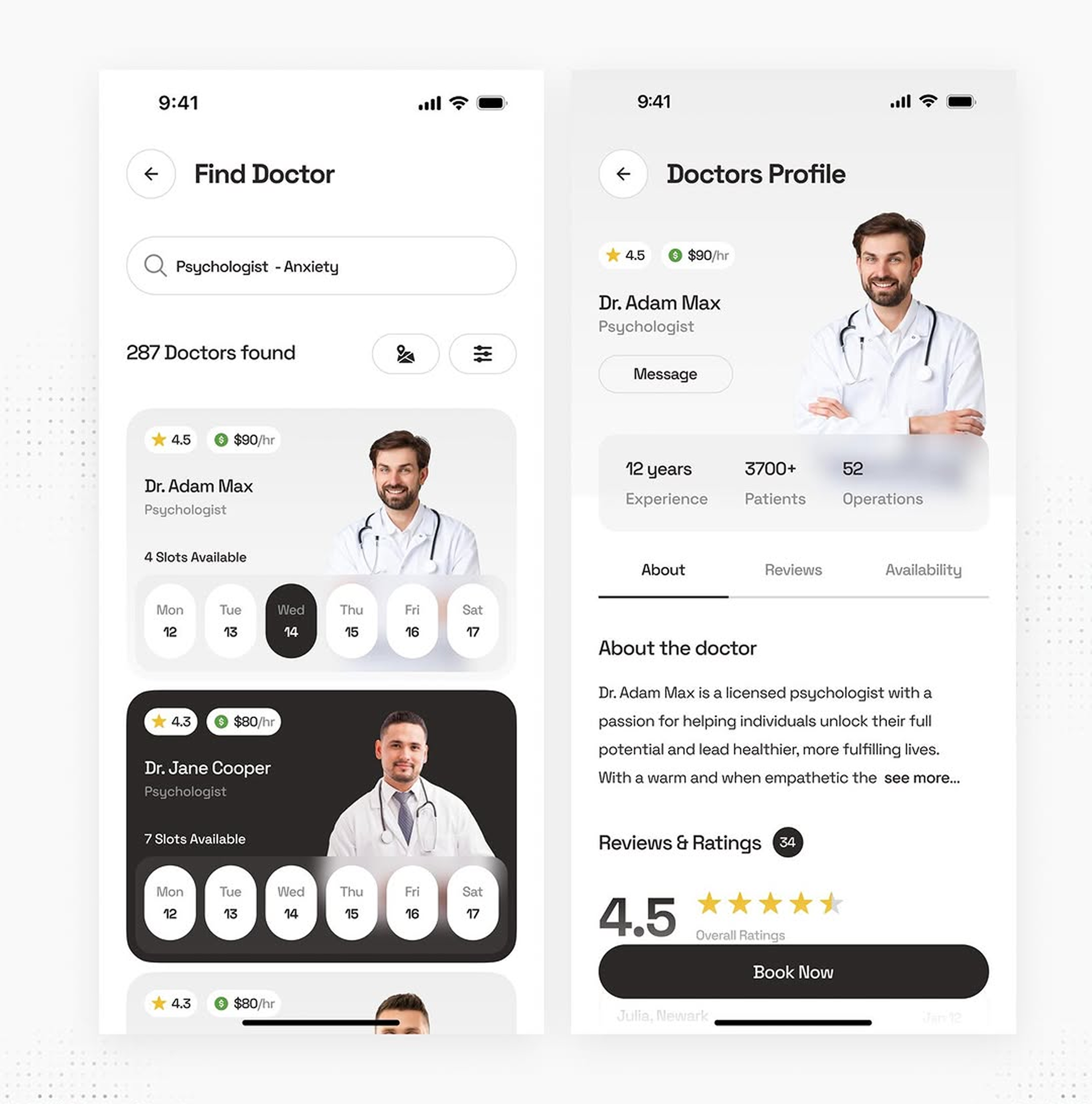Healthcare Customer App appointmentapp bookingapp doctorapp figmadesign healthcare healthcareapp medicalui productdesign telemedicine trendingui trends 2026 trends2025 ui userinterface ux
