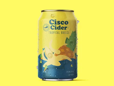 Cisco Cider Tropical Breeze alcohol alcohol packaging brand brand development brand identity branding brands cider packaging clean ui design illustration logo packaging spirit packaging spirt