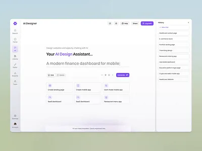 Flowrine - The AI Co-pilot for UI/UX Designers ai animation ai chat ai design ai figma ai generate ai generative tool ai helper ai menu animation app branding design dribbble figma illustration logo nazmi javier product design ai shot ui