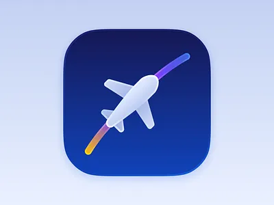 LiveTower App Icon- Flight Path Concept app app icon art block branding flight graphic design icon illustration ios path plane