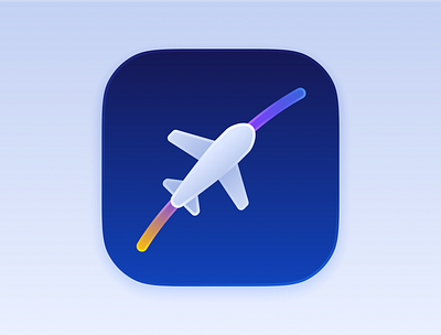 LiveTower App Icon- Flight Path Concept app app icon art block branding flight graphic design icon illustration ios path plane