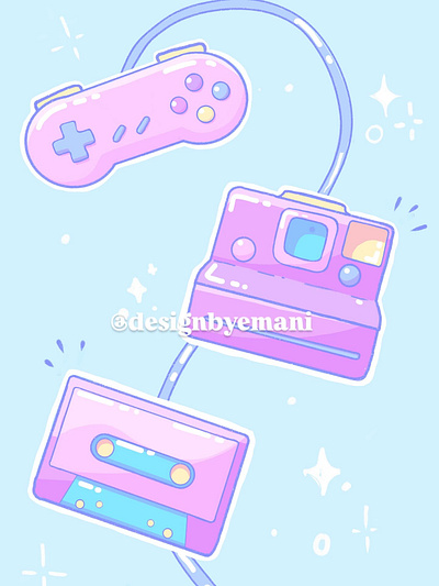 ILLUSTRATION - RETRO DODDLE 🎮 📸 📼 art drawing graphic design illustration procreate