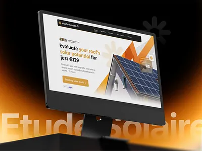 Landing Page Design - Solar figma graphic design orange solar ui ux webdesign