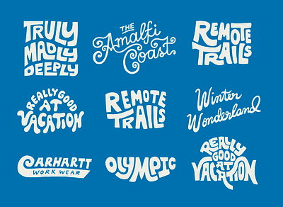 Hand Lettering Samples 2023 branding design hand lettering illustration lettering letters logo outdoors t shirt type typography whimsical