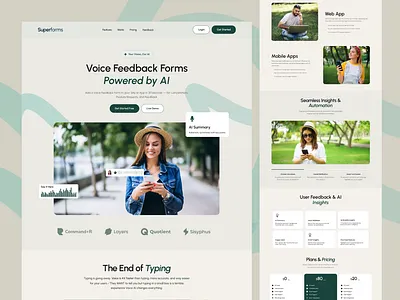Superforms Landing Page figma design landing page design superforms design ui design ui ux design ux design