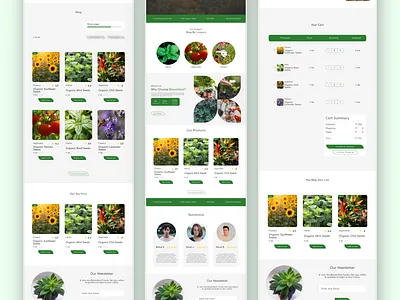 BloomNest – Green Grading UI dribble figmadesign gardeing greenui plantshop shop ui uiux ux webdesign website