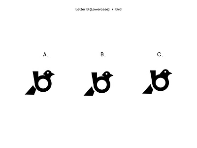 Bird with Letter B explorations. visual identity