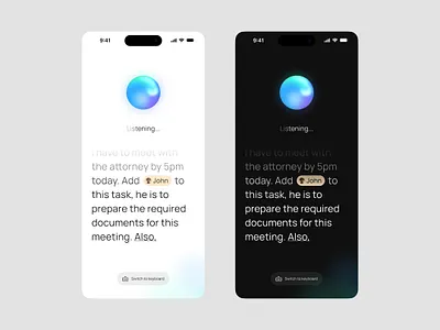 AI Planner - Voice assistant. ai product design ui design
