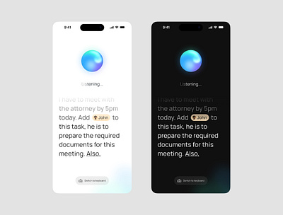 AI Planner - Voice assistant. ai product design ui design