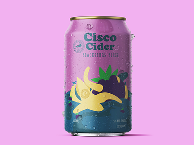 Cisco Cider Blackberry Bliss acohol acohol packaging brand brand development brand identity branding brands cider cider packaging design illustration logo packaging spirit spirit packaging