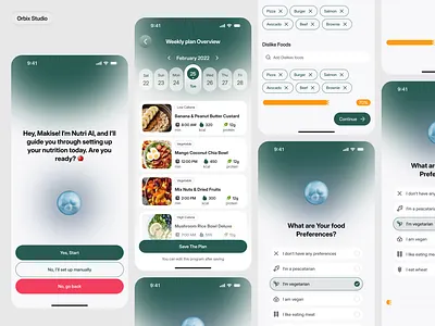 Smart Fitness Nutrition App Design app app design app interface app screen design fitness app fitness app design fitness app ui healthcare meal planner app mobile mobile app mobile app concept mobile app design modern health app nutrition app product design uiux