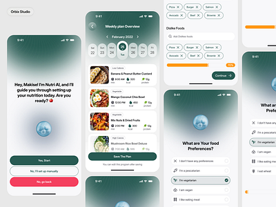 Smart Fitness Nutrition App Design app app design app interface app screen design fitness app fitness app design fitness app ui healthcare meal planner app mobile mobile app mobile app concept mobile app design modern health app nutrition app product design uiux