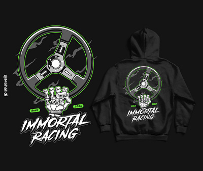 Immortal Racing Steering automotive automotive design automotive drawing automotive illustration car car design car drawing car illustration car steering car tshirt design illustration racing sport car vector vehicle