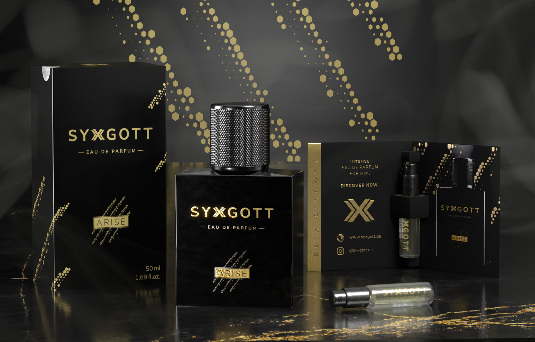 SYXGOTT PERFUME 3D VISUALIZATION realistic render