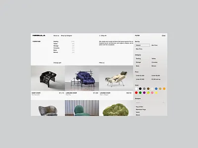 Catalog & Filter UI branding catalog clean design dailyui design e commerce ecom illustration logo product design store ui ux web design