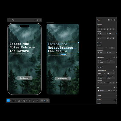 🌿 App Welcome Page branding chanukawasundara design dribbble figma illustration ui uiux ux xd