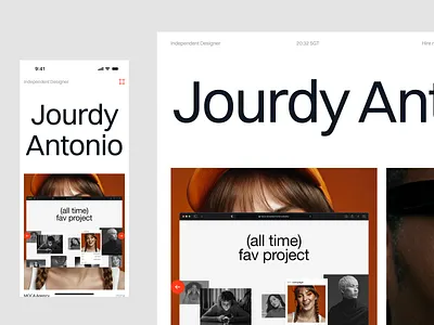 Portfolio Website + Designer — Mobile Layout, Responsive Design app creative design designer framer mobile one page portfolio responsive template ui web design website