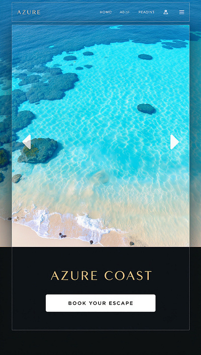 AZURE COAST branding graphic design logo ui web design