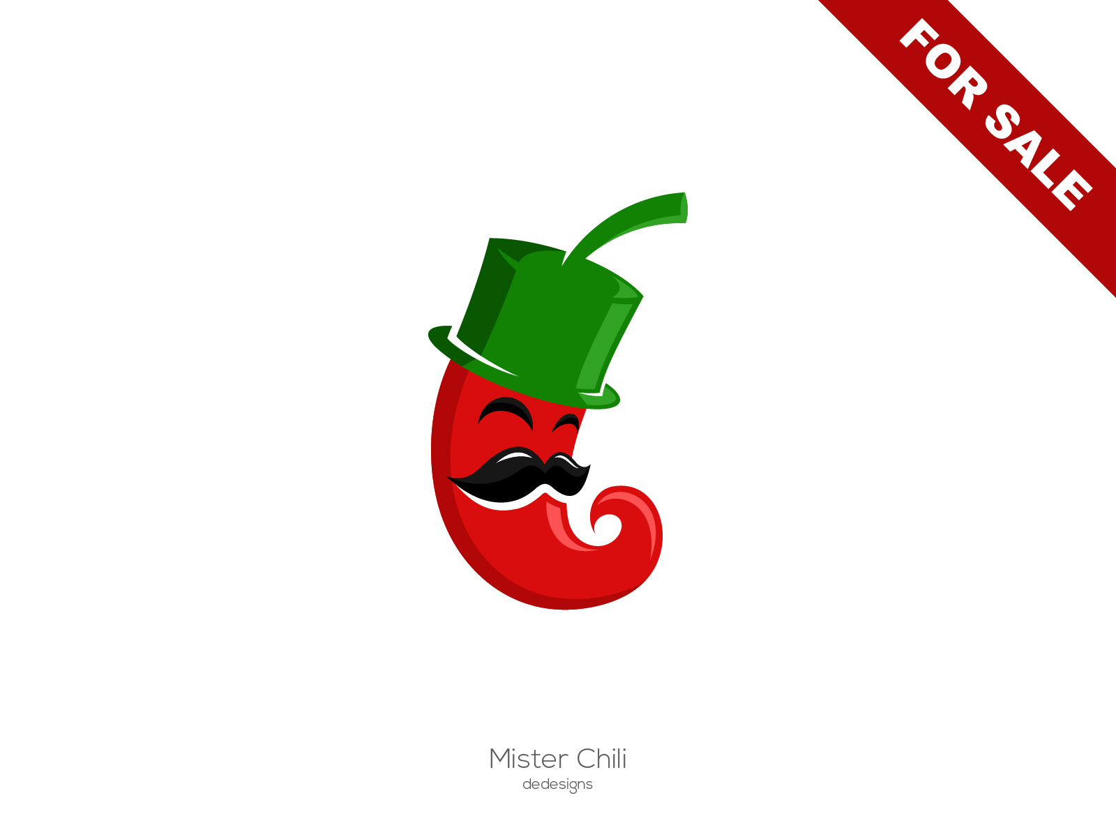 Mister Chili Logo (For Sale) food forsale kitchen logo logodesign mascot restaurant sale
