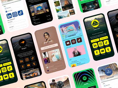 Profiles design. Tap To Share Business Cards for Teams and Indi branding business digital business card ios logo mobile app mobile app design mobile design networks nfc business cards product design share business card share info share your info ui user friendly user interface v1ce web