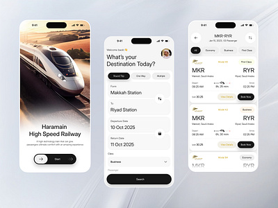Haramain | Train Booking App Design air android app app design app ui booking booking app flight ios mobileapp ticket ticket booking tickets app train trainbooking transportation travel travelapp ui uxdesign