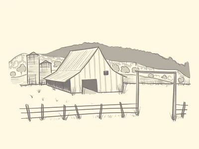 Barn digital art drawing figma graphic design illustration