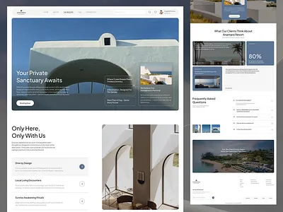 ANANTARA - Luxury Minimalist Resort Company Travel Website Page 3d animation branding design designer figma graphic design illustration interior motion graphics ui web design website website design