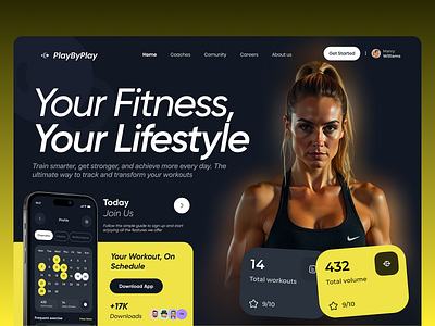 Fitness web ui design clean ui exersise fitness fitness ui fitness website gym health minimal design responsive design sport ui ui designer ux web web design web ui website website design work out workout