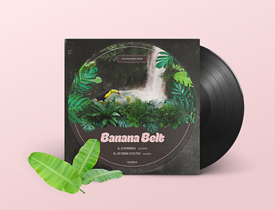 Music album artwork for Banana Belt "Cambria / At Risk Youth" album art artwork branding cover design graphic design identity music product typography ui ux web