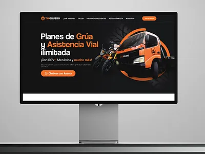 Tu Grúero cars landing page web website wordpress