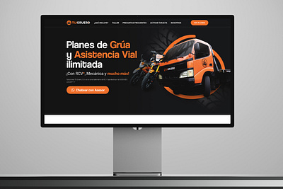 Tu Grúero cars landing page web website wordpress