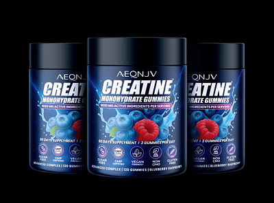 Creatine Monohydrate Gummies Label & Packaging Design bottle label design creatine monohydrate creatine supplement gym supplement label label design medicine medicine label design medicine packaging medicine packaging design packaging packaging design product design product packaging supplement supplement label supplement label design supplement packaging supplement packaging design